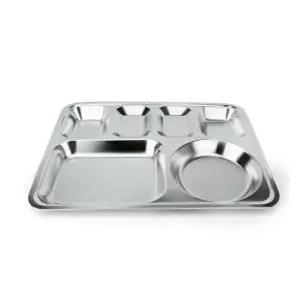 스텐 4찬 급식판 37x29cm4찬 스테인리스 레스 식기