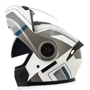 겨울철 따뜻한 모듈식 플립업 오토바이 헬멧 DOT 풀페이스 듀얼 바이저 모토 오토바이 헬멧 모토크로스