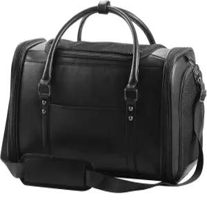 소형견과 고양이를 위한 스타일리시한 가죽 반려동물 캐리어 최대 15파운드 항공사 승인 경량 여행용 토트