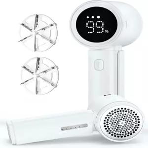 ASNUG 패브릭 면도기 전기 보풀 제거기 3단 속도 6단 블레이드 LED 디스플레이 및 타입C 충전식 충전재로