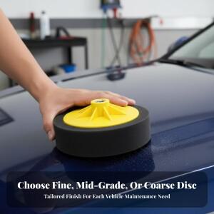 웨이브형 폴리셔 디스크 패스너 시스템 및 루프 연마 액세서리 기계 세척 가능 각진 모서리형