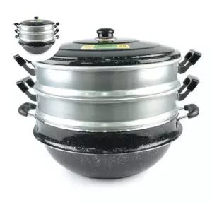 찜솥 찜냄비 찜통 찜기 가마솥 만두 찜판 3단 46cm