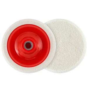 1PC 115125mm 울 폴리싱 휠 버핑 패드 M14 나사산 펠트 디스크 자동차 금속 대리석 유리 목재 바닥 연마용