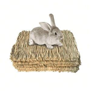 천연 잔디 직조 토끼 매트 작은 동물 우리에 호환  침구 건초 1 팩