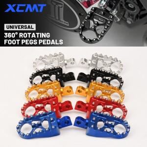 오토바이 CNC 와이드 팻 풋페그 360 ° Harley Dyna Fat Bob Softail Sportster Street Motocross Universa