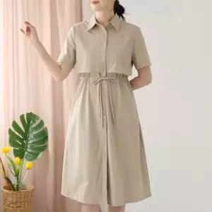 [웬디즈갤러리]요크 트렌치 반팔 원피스 /편한 허리 스트링 여름 외출룩 VOP103