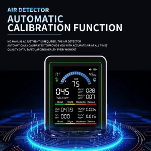 가정용 CO2 측정기 Tuya WiFi 10-in-1 공기질 감지기 PM0.3 PM1.0 PM2.5 포름알데히드 온도 일산화탄소