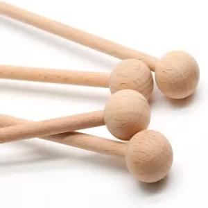 조르베이오 4개의 나무 타악기 스틱 8.7인치 실로폰 망치 글로켄슈필 종 차임 목판 드럼용