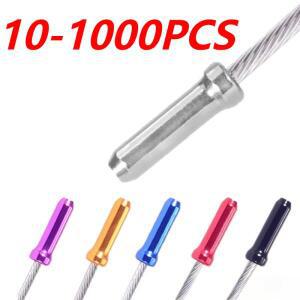 10-1000개 자전거 라인 파이프 테일 엔드 캡 브레이크 변속기 케이블 팁 MTB 액세서리