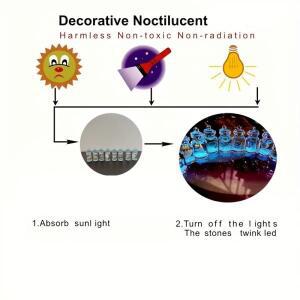 3/8개 미니 발광 해양 테마 병 장식품 레진 생물 수집품 다용도 실내 장식 소품 프리-L
