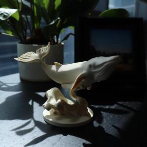 수집 가능한 고래 인형 장식 소형 홈 오피스 실내 실외에 호환한 비 전기 책상 호환 액세서리