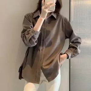 골지블라우스 가을 겨울 예쁜 코디 베이직 루즈핏 여자 골지 셔츠