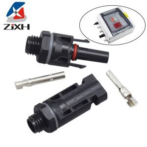 1쌍 태양 광 발전 커넥터 남성 여성 전지 패널 방수 플러그 및 도구 인버터 M12 스레드 1000V 30A