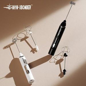 MHW 3BOMEBR 충전식 우유 거품기 휴대용 메이커 라떼 카푸치노용 믹서 스틸 전기 스테인레스