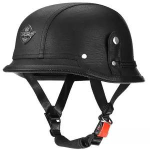 가죽 헬멧 레트로 할리 스쿠터 반모 바이크 오토바이 다크 스냅백