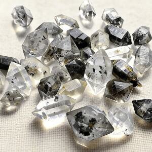 허키머 다이아몬드 쿼츠 원석 천연 크리스탈 10-20g 팩 레이키 치유, DIY 제작 및 광물 수집용 1-1.5cm 크