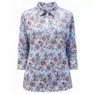 [롯데백화점]조순희 플로럴 프린티드 카라 티셔츠 (JNMT254)