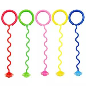 발목 줄넘기 한발 유산소 운동 S자 LED 64cm불빛 웨이브 어린이 학교 키즈 학생 휴대용