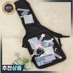 수제 두꺼운 고급 레이스 스플라이싱 데님 천 패치 기타 가방  갤럭시 프래그먼트 백팩