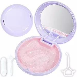 거울이 있는 가불로 리테이너 케이스 통풍구가 슬림 얼라이너 제거 도구와 브러시가 귀여운 치과용