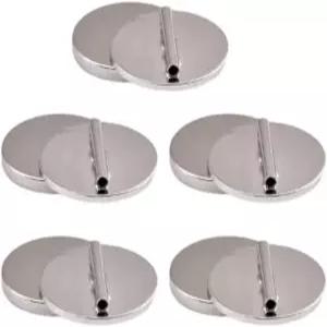 5pcs 실버 미니 핀 브로치 컨버터 - 이지 의류 자석 버클 홀더 메탈 라펠 백