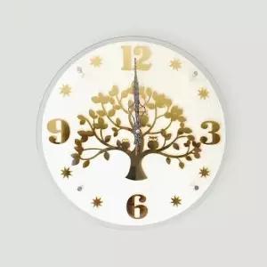 사무실벽시계 생명수 부엉이 화이트 벽걸이 인테리어 무소음 벽시계