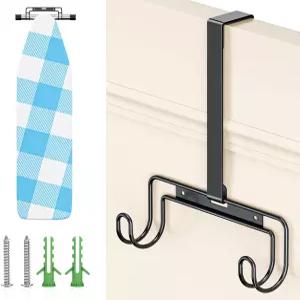 다리미판 홀더 벽걸이 도어 위 또는 Y T 걸이 블랙