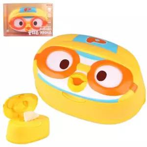 유아 뽀로로 캐릭터 원터치 물티슈 케이스 어린이집 거실 요양원 간편사용 유치원 주방 사무실 손쉬운교체