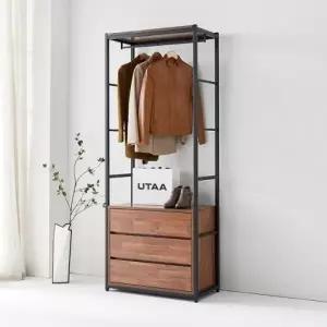 가구산책 3단서랍 철제선반 행거시스템 B4081