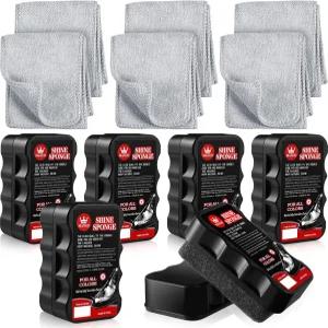 부츠 가구 재킷 가죽 관리를 위한 신발 클리닝 천이 포함된 ZJoey 12개 즉시 광택 구두 스타일 F