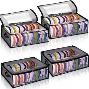 야구 모자 보관용 AVLA 4팩 보관함 부직포 와이드 정리함 대형 스포츠 가방 튼튼한 손잡이 2개가 달린