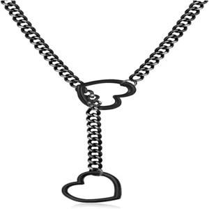 하트 슬립 체인 목걸이 쿠바 롱 애정 링크 여성용 순종 칼라 초커