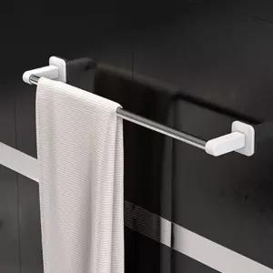 심플 프레임 부착식 수건걸이 화이트 행거 욕실소품 정리 형걸이 식걸이 멀티
