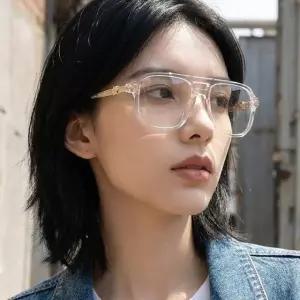 안경테 VPP084 075G 명품 투브릿지 투명 뿔테 보잉 패션 PLEIN STUD