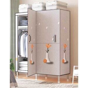 옷장 모던 천 강관 수납 행거 강화 침실 자석 여닫이 제품