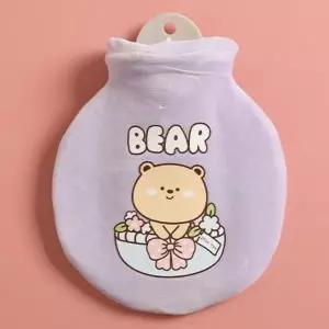 보온물주머니 애니멀 원형 보온 물주머니(곰) 고무 워터핫팩 학생온수팩