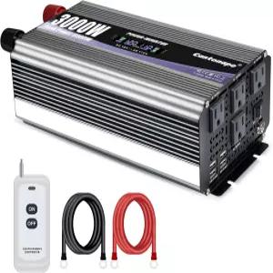 3000W 파워 인버터 12V 110V/120V DC AC LCD 디스플레이 리모컨 및 4개의 콘센트 차량 어댑터 포함 오프