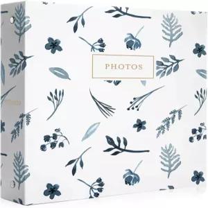 Jot Mark 사진 앨범 세트 - 200장의 4x6 투명 포켓 슬리브 6개의 탭 분할기 3링 바인더 8.5x9.5 인디고