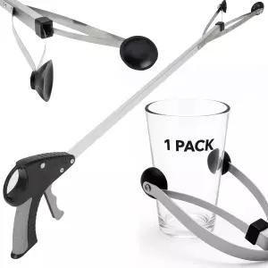 바이브 석션 컵 그래버 리처 32인치 - 노인용 픽업 도구 무거운 작업 쓰레기 스틱 수거기 상부 엑스트라 롱