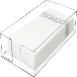 게스트 타월 냅킨 홀더 아크릴 욕실용 핸드 주방용 보관 트레이 파티 결혼식 이벤트 두께 0.1인치