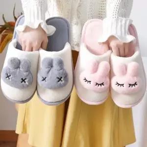 여성 털슬리퍼 코믹 털실내화 거실화 사무실 슬리퍼_24923750