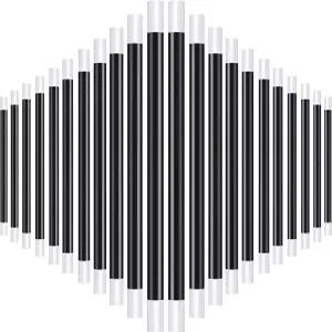 게조이 12개 10인치 플라스틱 마법 지팡이 블랙 앤 화이트 주문 캐스팅 스틱 마녀 의상 할로윈 파티 혜택