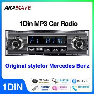 메르세데스 벤츠 1Din MP3 멀티미디어 플레이어 용 자동차 라디오 스테레오 지원 전화 Bluetooth EQ AUX US