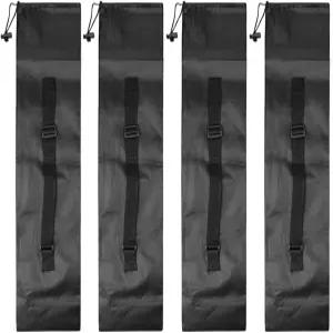 욜루퍼 4Pcs 텐트 폴 보관 가방 19인치 트레킹 휴대용 블랙