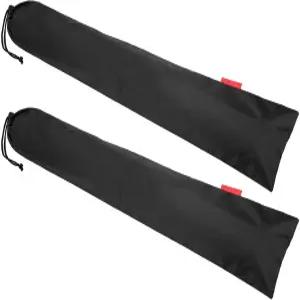 토모토 2Pc 텐트 폴백 31.5인치 트레킹 운반 가방 스테이킹백 블랙 휴대용 캐노피 보관 캠핑용 액세서리