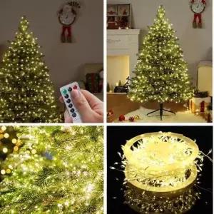 트리전구 크리스마스 트리조명 500구 장식 웜색 전구 리모콘