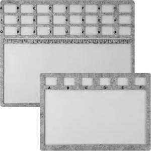 LXUEJIE 비딩 매트 대형 직사각형 펠트 2팩 14.4x11 인치 36.5x28 cm 비즈 디자인 보드 센티미터 알파벳