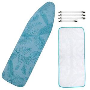 데일리케이트 다림질 보드 커버 및 패드, 15인치 x 54인치, 두꺼운 패딩, 탄성 가장자리, 긁힘 얼룩 방지, 패스너 메쉬 천 포함