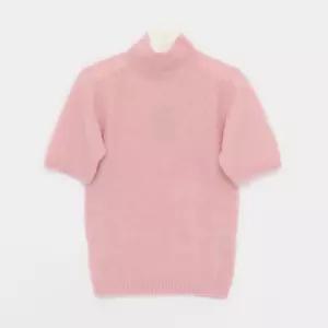 아페세 에디 알파카 울 믹스 터틀넥 반팔 여성 니트 WPABE F23343 FAA