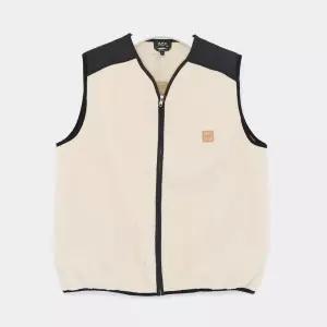 아페세 APC패치로고 네이트 플리스 조끼 남성 베스트 PSAIF M02958 AAD